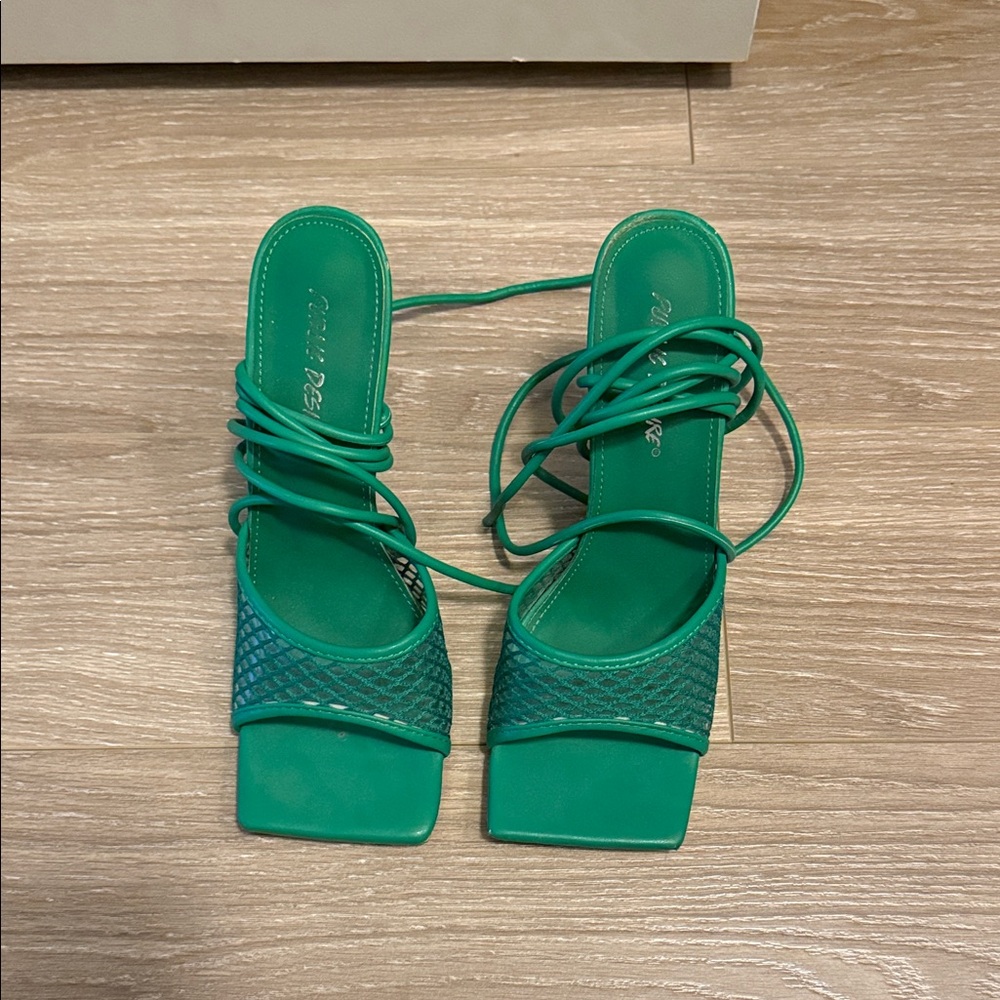 Public Desire Emerald Lace-Up Sandals